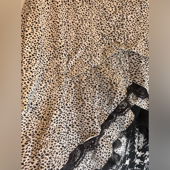 Silence + noise leopard print lace ruffle layered tank top size M - Picture 13 of 16
